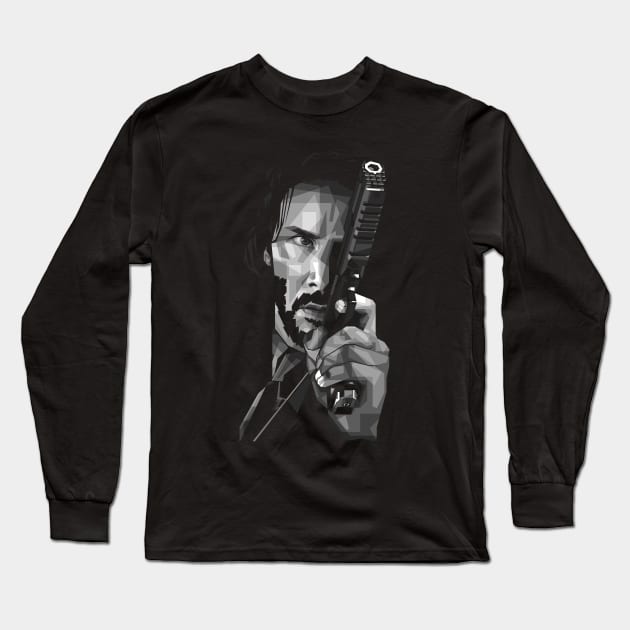 John Wick Long Sleeve T-Shirt by saufahaqqi